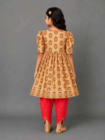 Gold Printed Ganpati Dhoti set
