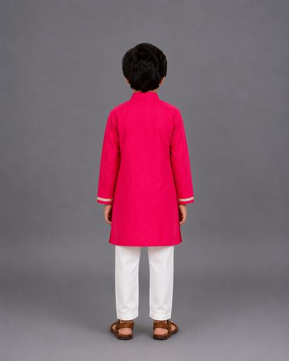 Pink embroidery kurta pyjama set