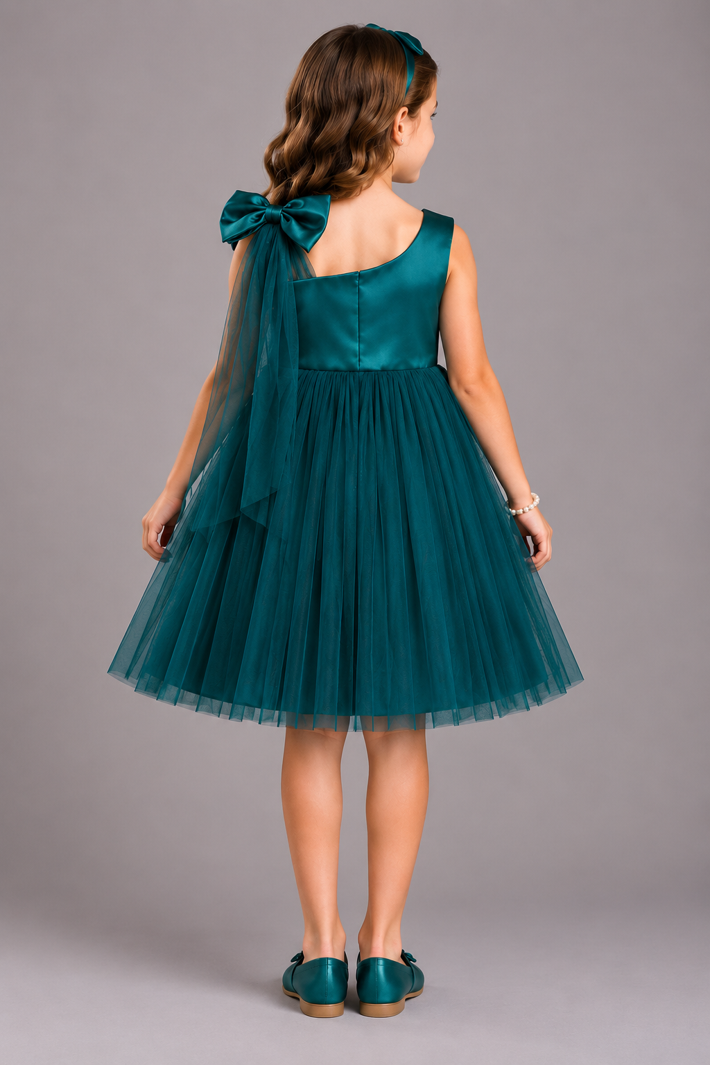 Green Satin Dress