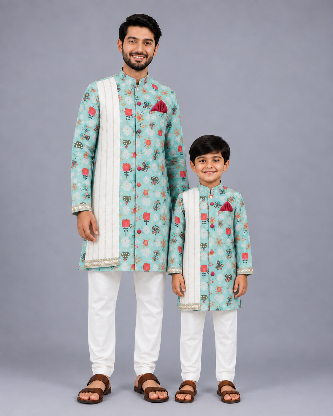 Green Bee Printed Kurta Pyjama set