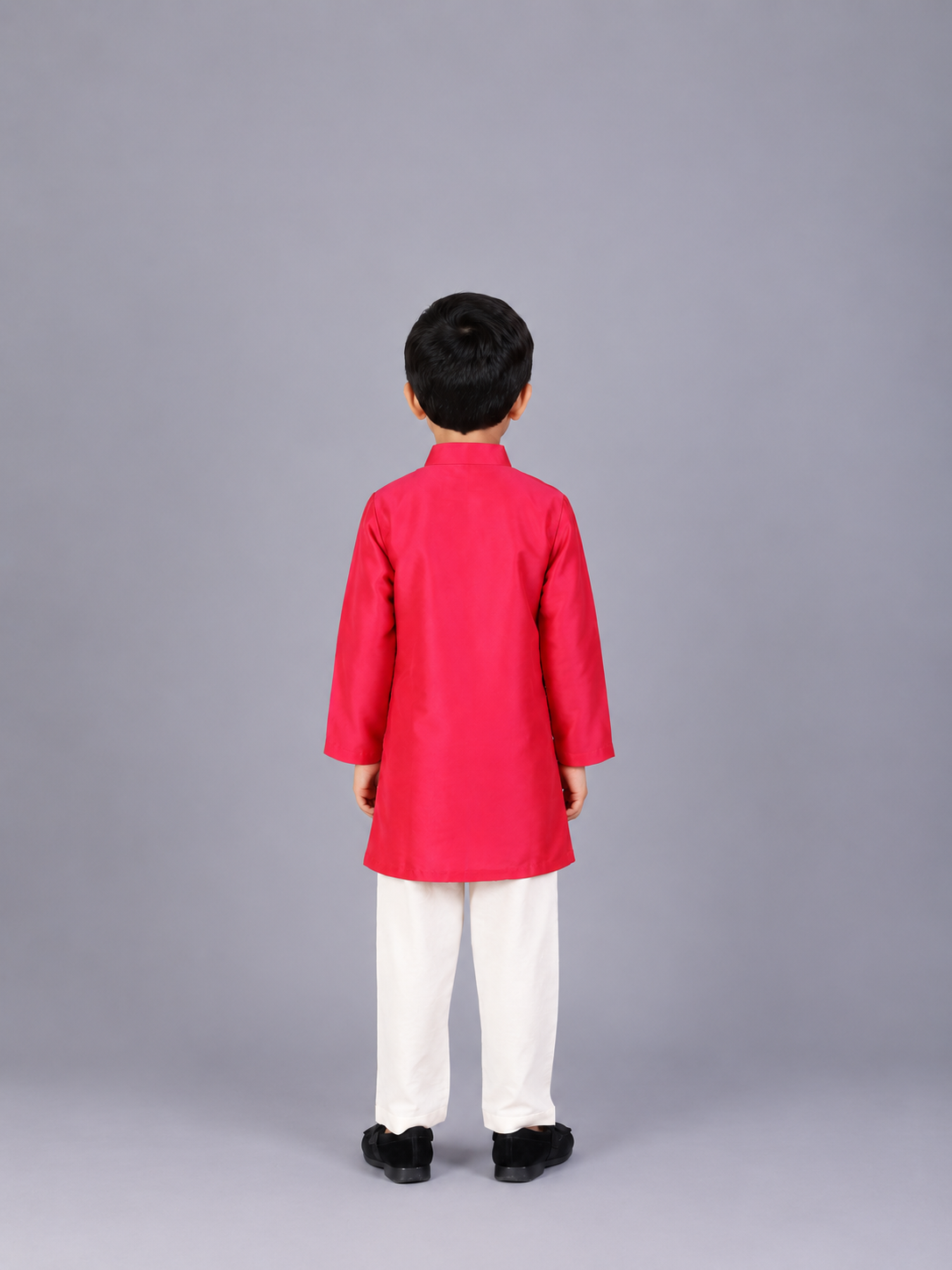 Fuschia Pink  kurta with Attached Jacket and Pyjama