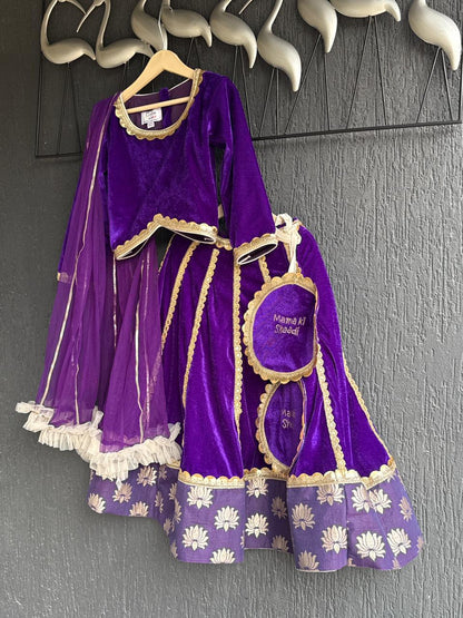 Purple Velvet Lehnga (Mama Ki Shaadi )