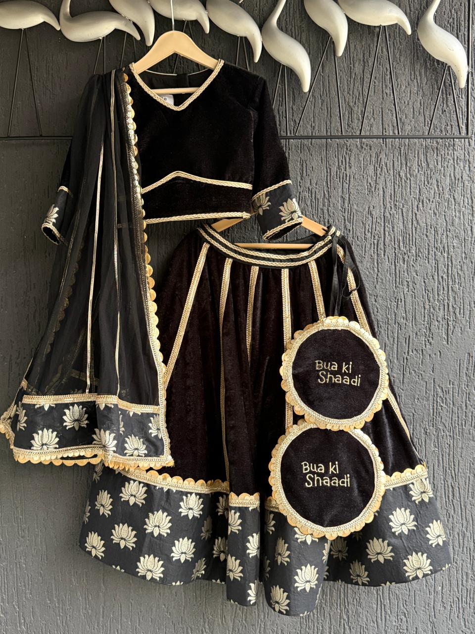 Black Velvet Lehnga (Bua Ki Shaadi )