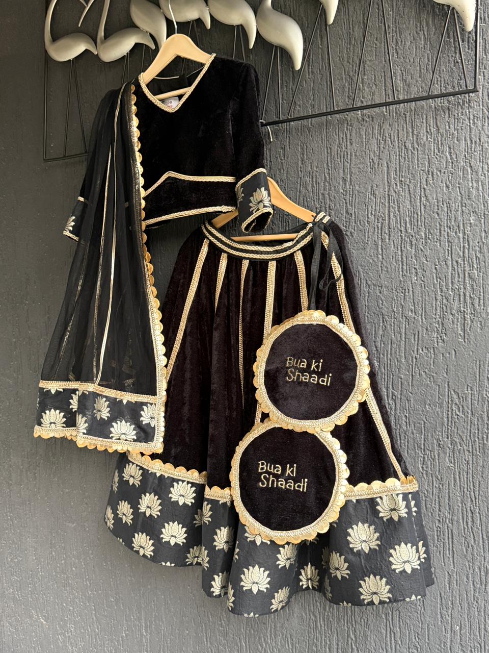 Black Velvet Lehnga (Bua Ki Shaadi )