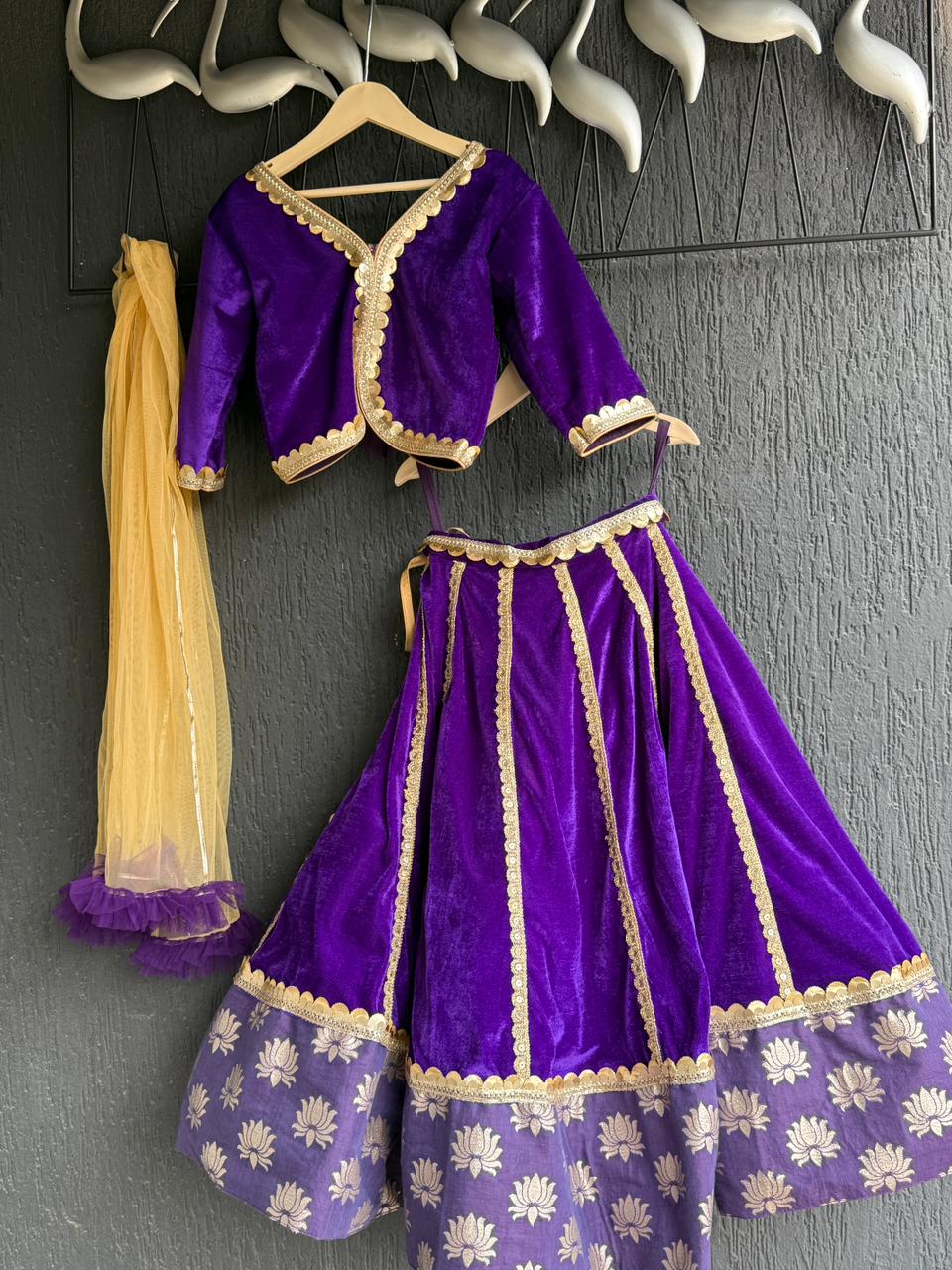 Purple Velvet Lehnga (MAASI KI SHAADI )