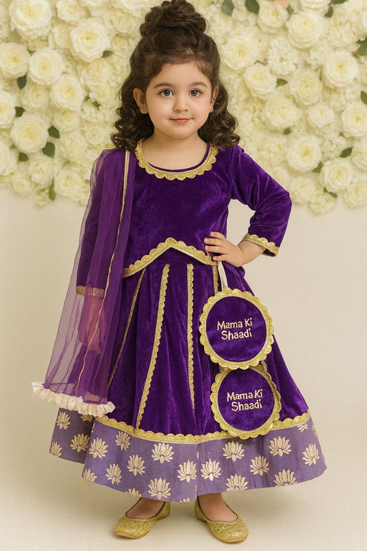 Purple Velvet Lehnga (Mama Ki Shaadi )