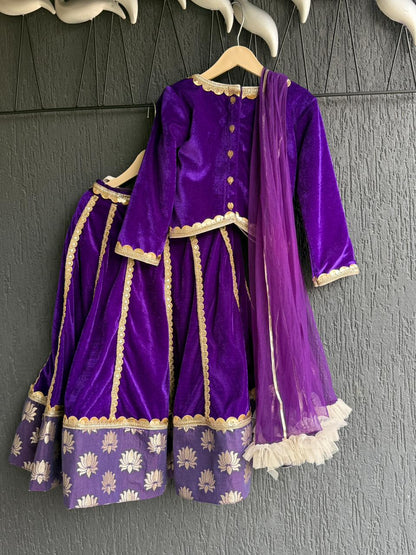 Purple Velvet Lehnga (Mama Ki Shaadi )