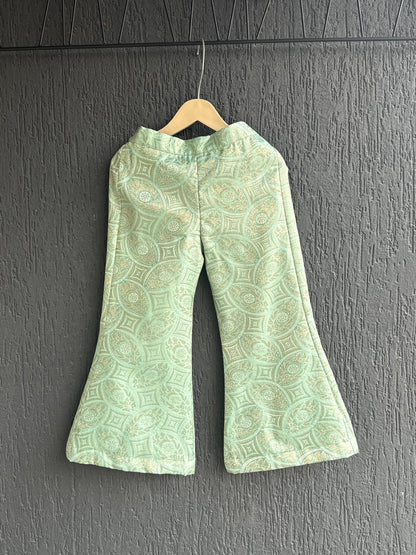 Pastel Green Brocade Cord set