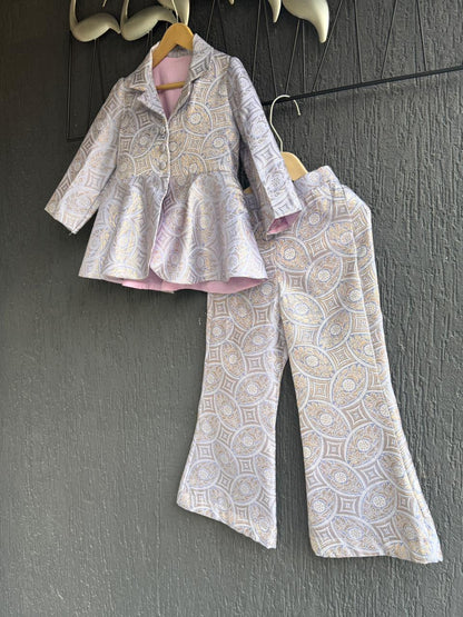 Lavendar Brocade Cord set