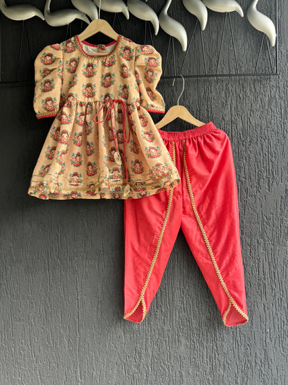 Gold Printed Ganpati Dhoti set