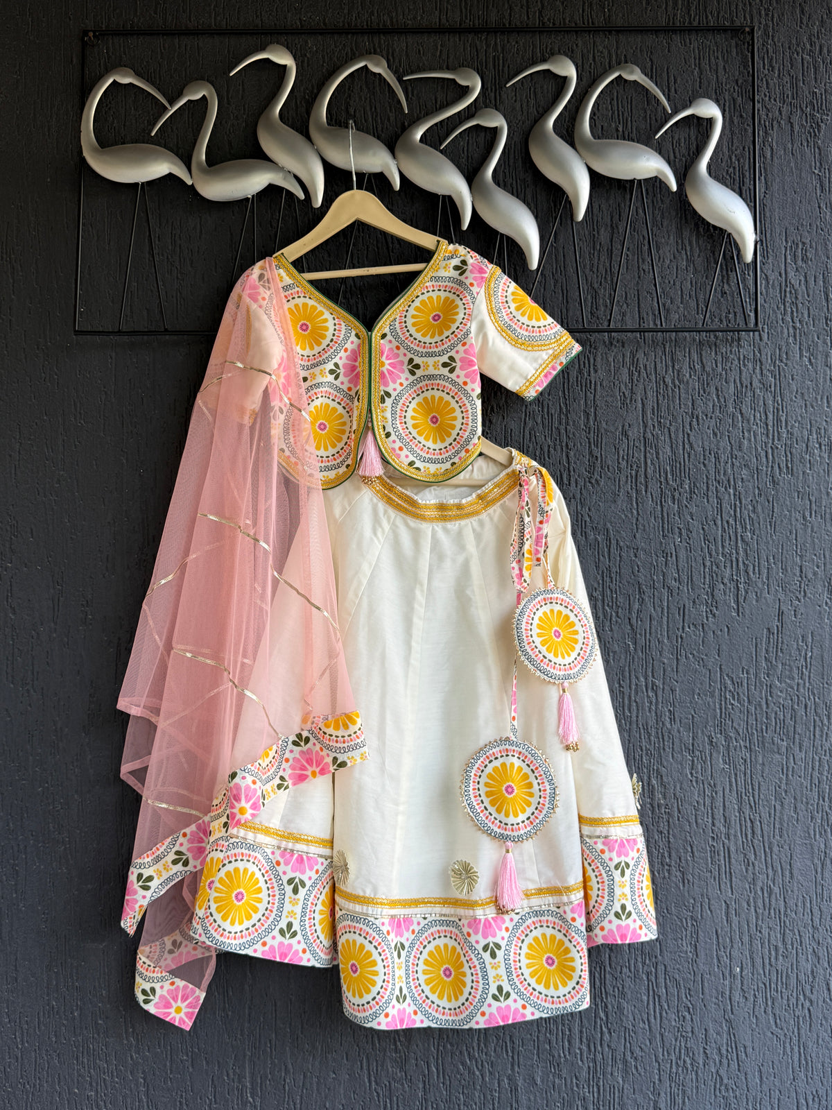 Sunflower charm  lehnga choli set