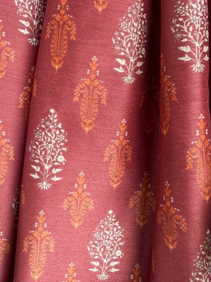 Maroon Noodle Strap Printed Lehenga Set