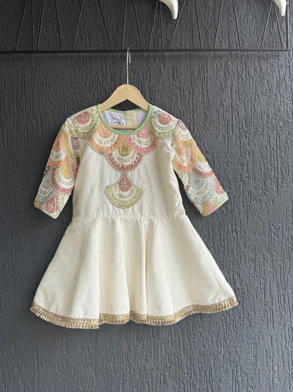 Offwhite Embroidery Peplum lehenga  set