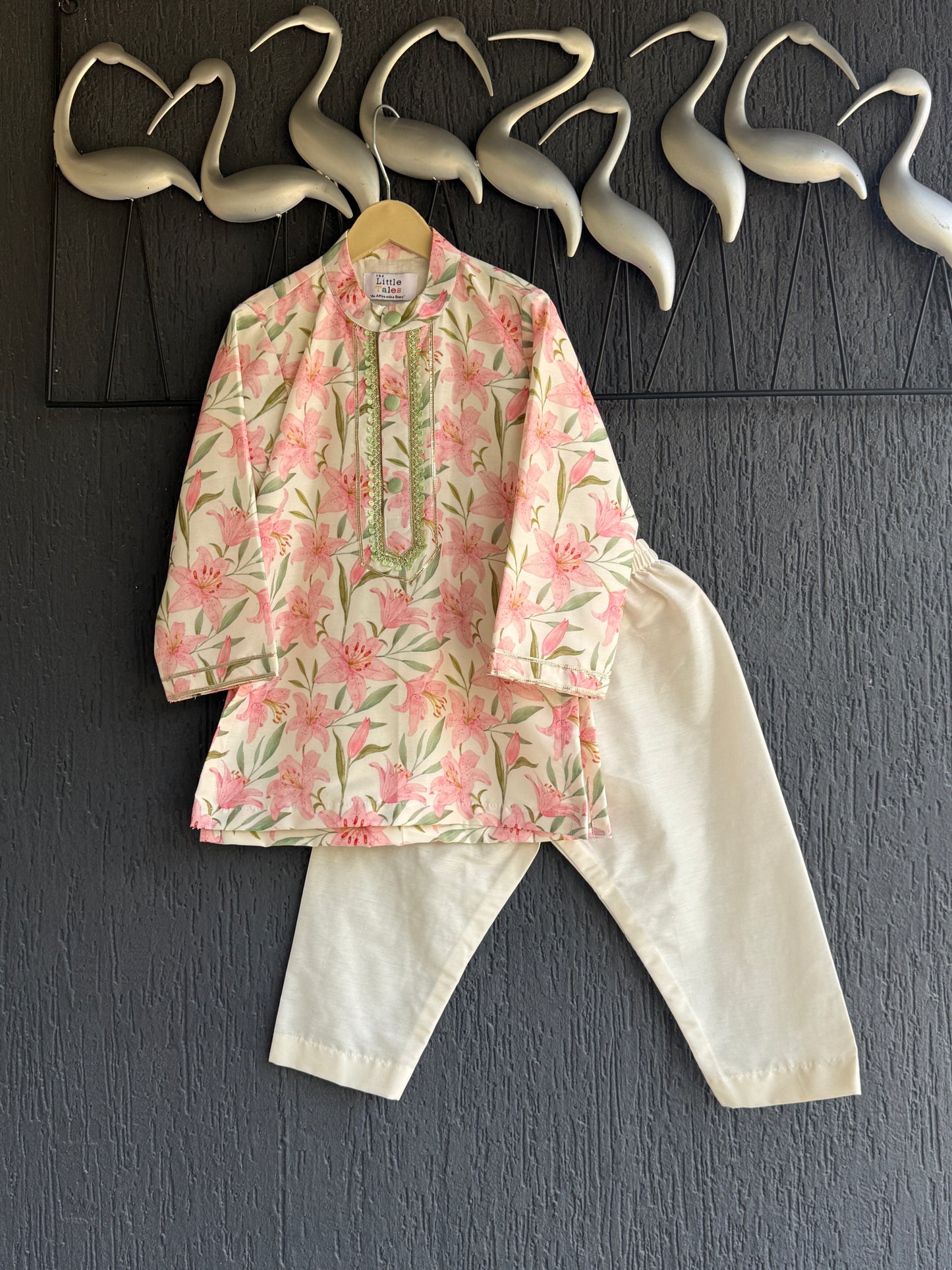 Peach Tulip  kurta Pyjama set