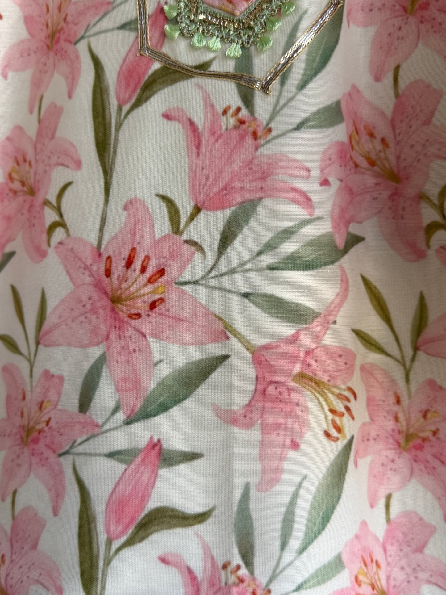 Peach Tulip  kurta Pyjama set