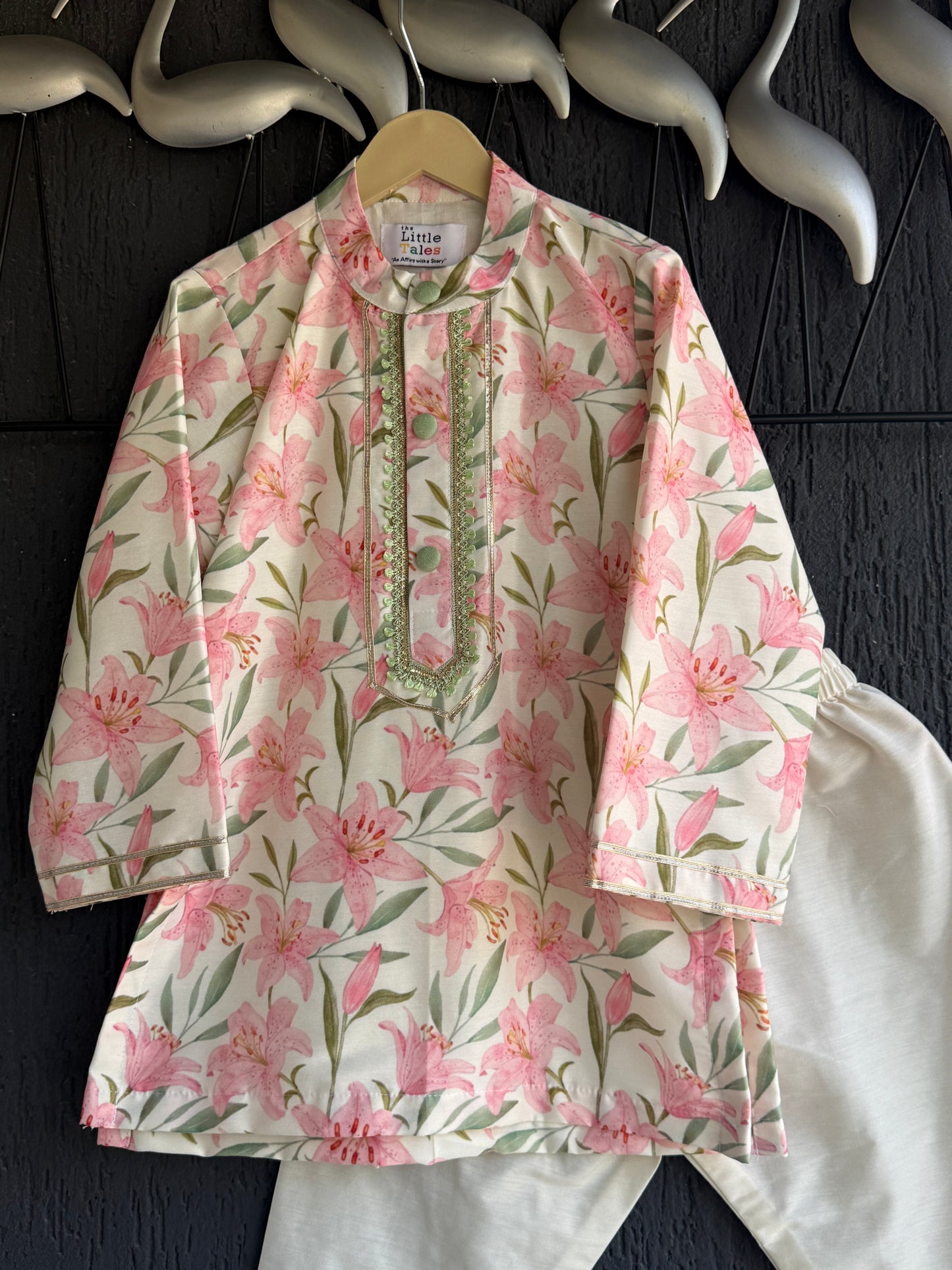 Peach Tulip  kurta Pyjama set