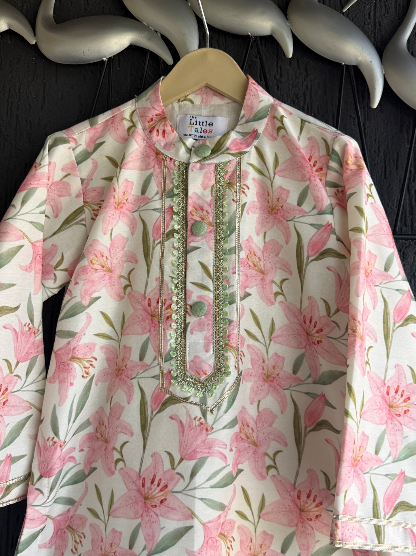 Peach Tulip  kurta Pyjama set