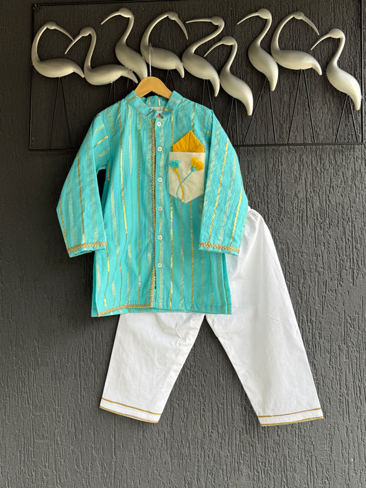 Anchor thread Blue kurta set