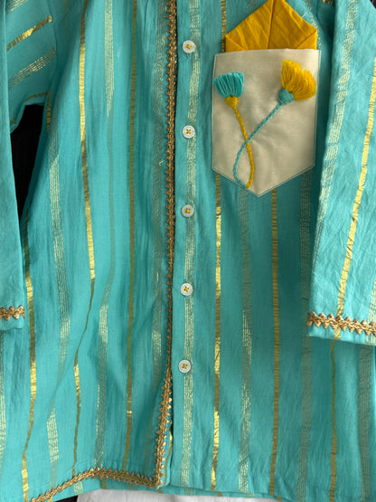 Anchor thread Blue kurta set