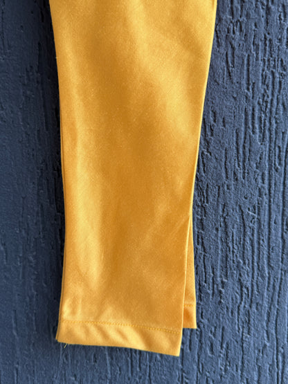 Mustard Yellow scallop embroidery Bandhgala churidar set