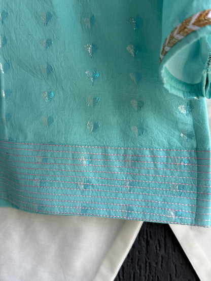 Anchor thread sky blue kurta set