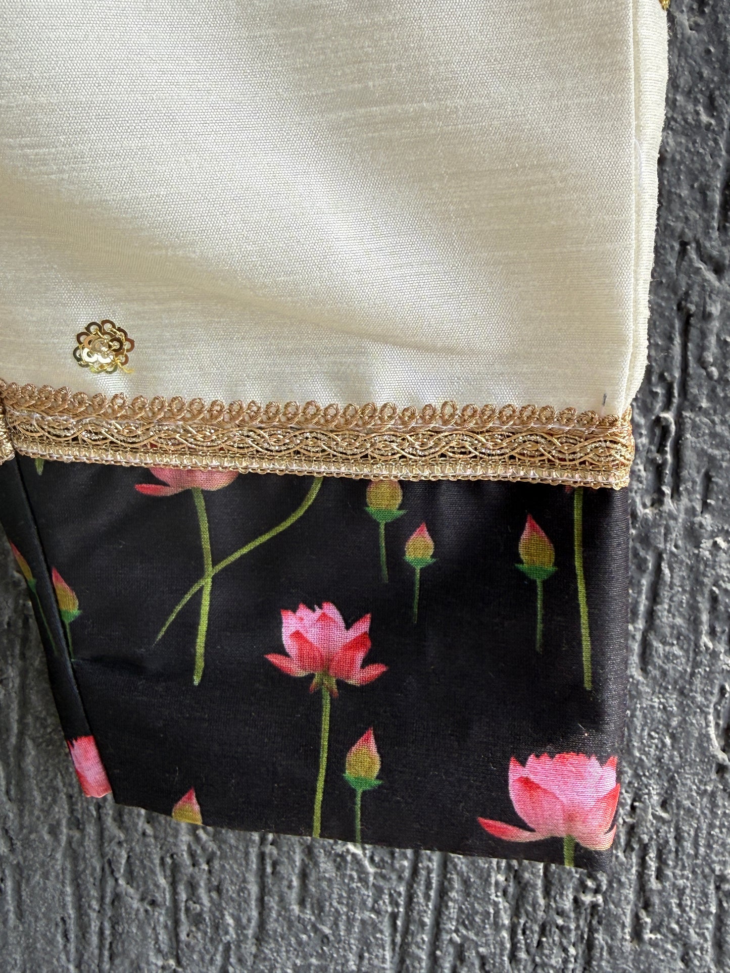 Double Shanded Lotus Printed A-Line Suit Set