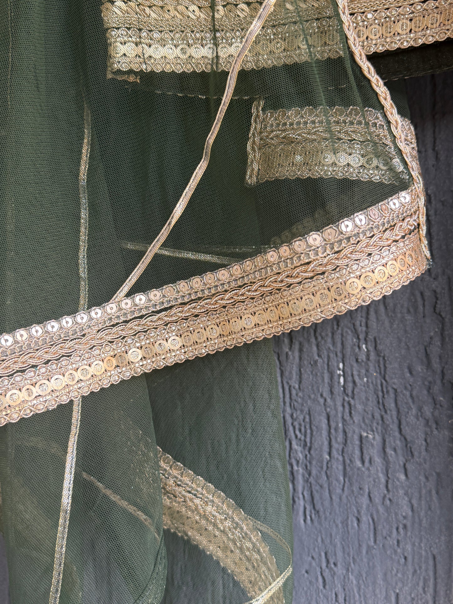 Bottle Green velvet kurta set