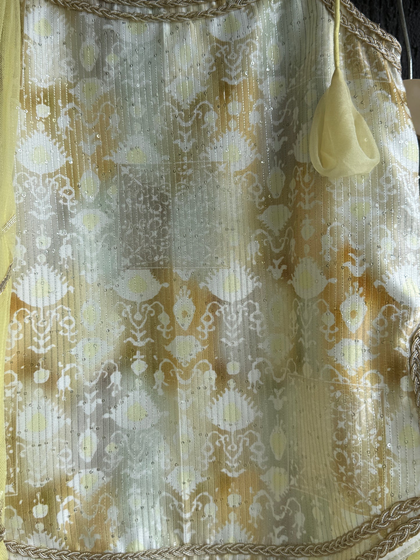 Yellow Sequined Strapy kurta Dhoti Set