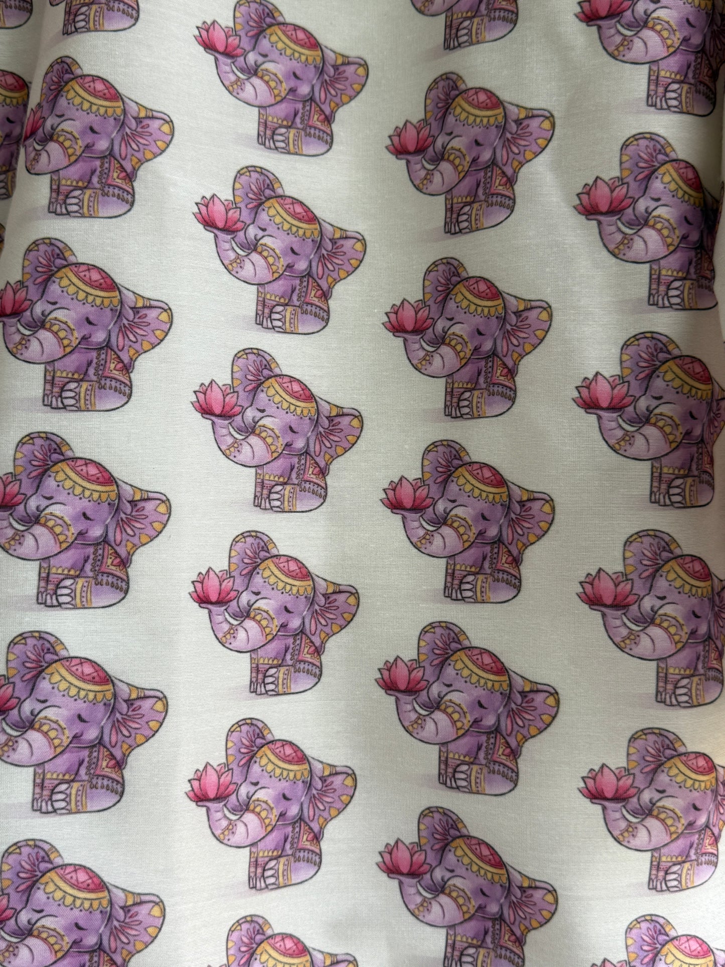 Purple Ganpati Print Kurta set
