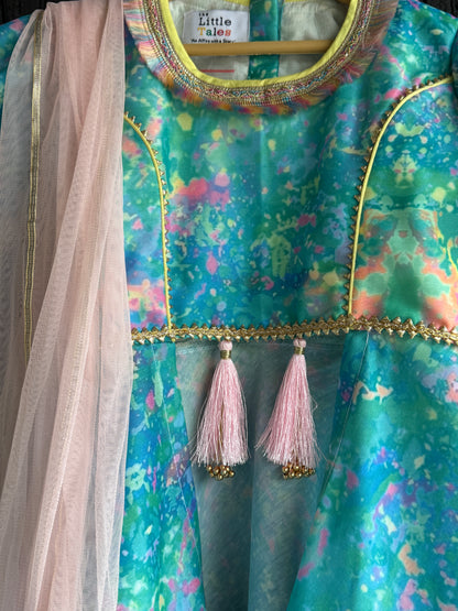 Blue Holi Print kurta set