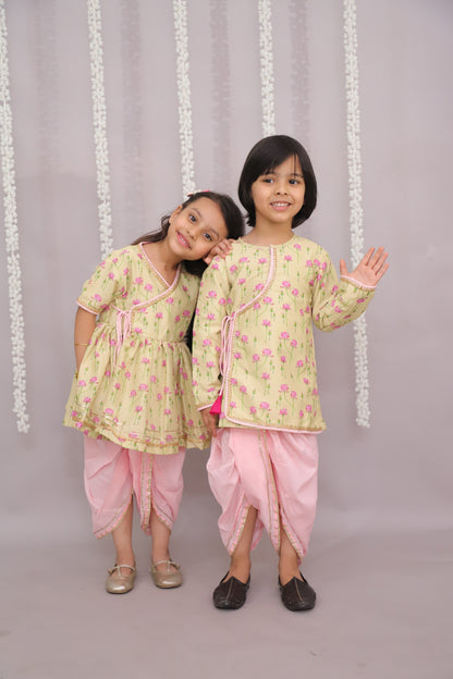 lotus print angrakha set (Sale)