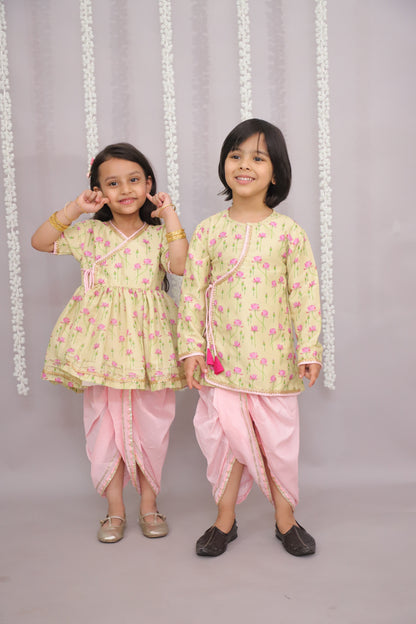 lotus print angrakha set (Sale)