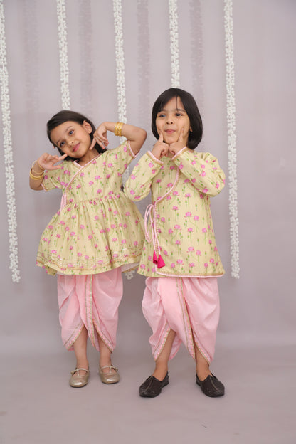 lotus print angrakha set (Sale)