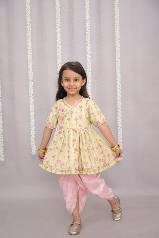 lotus print angrakha set (Sale)