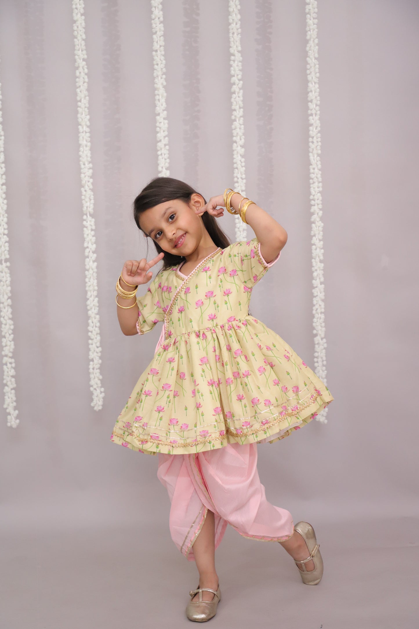 lotus print angrakha set (Sale)