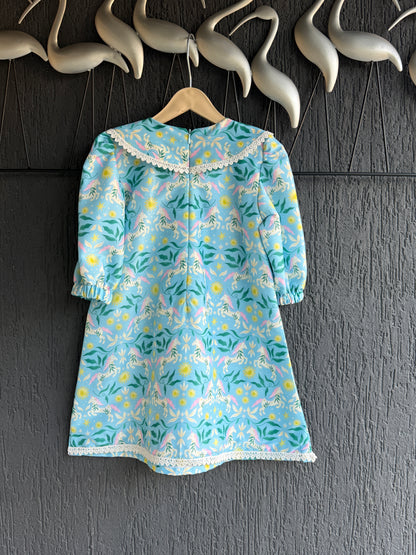 Quirky horse printed collared kurta set