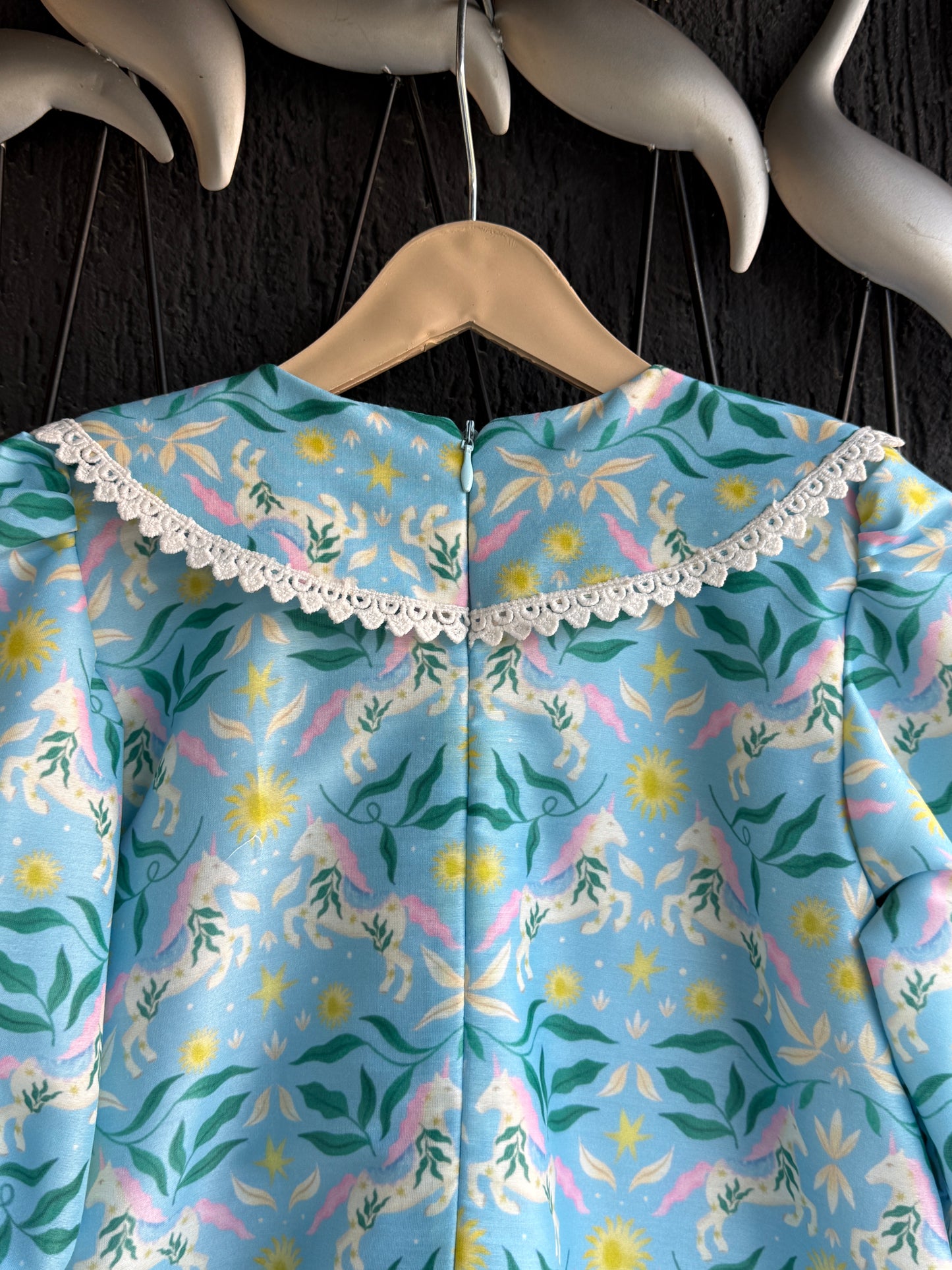 Quirky horse printed collared kurta set