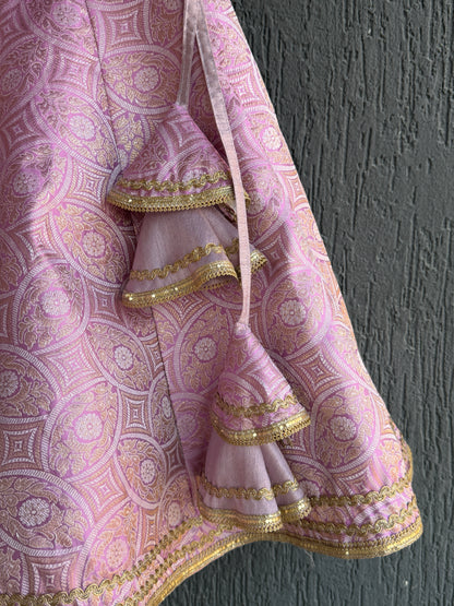 Lavendar Brocade lehnga set