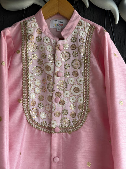 Pink Yok Embrodried Kurta Pyjama set