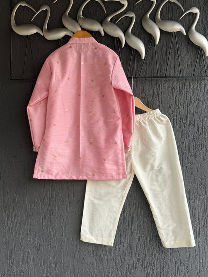 Pink Yok Embrodried Kurta Pyjama set
