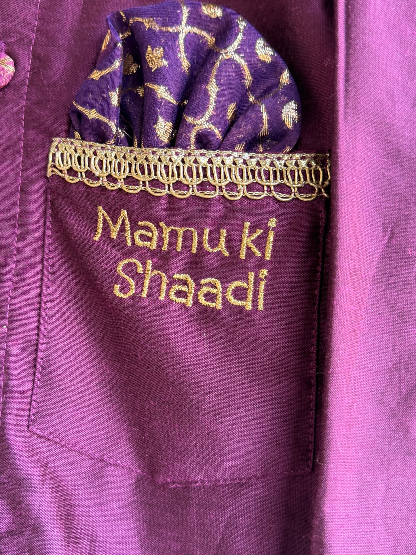 Purple Kurta with Attached Jacket (MAMU KI SHAADI)