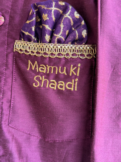 Purple Kurta with Attached Jacket (MAMU KI SHAADI)
