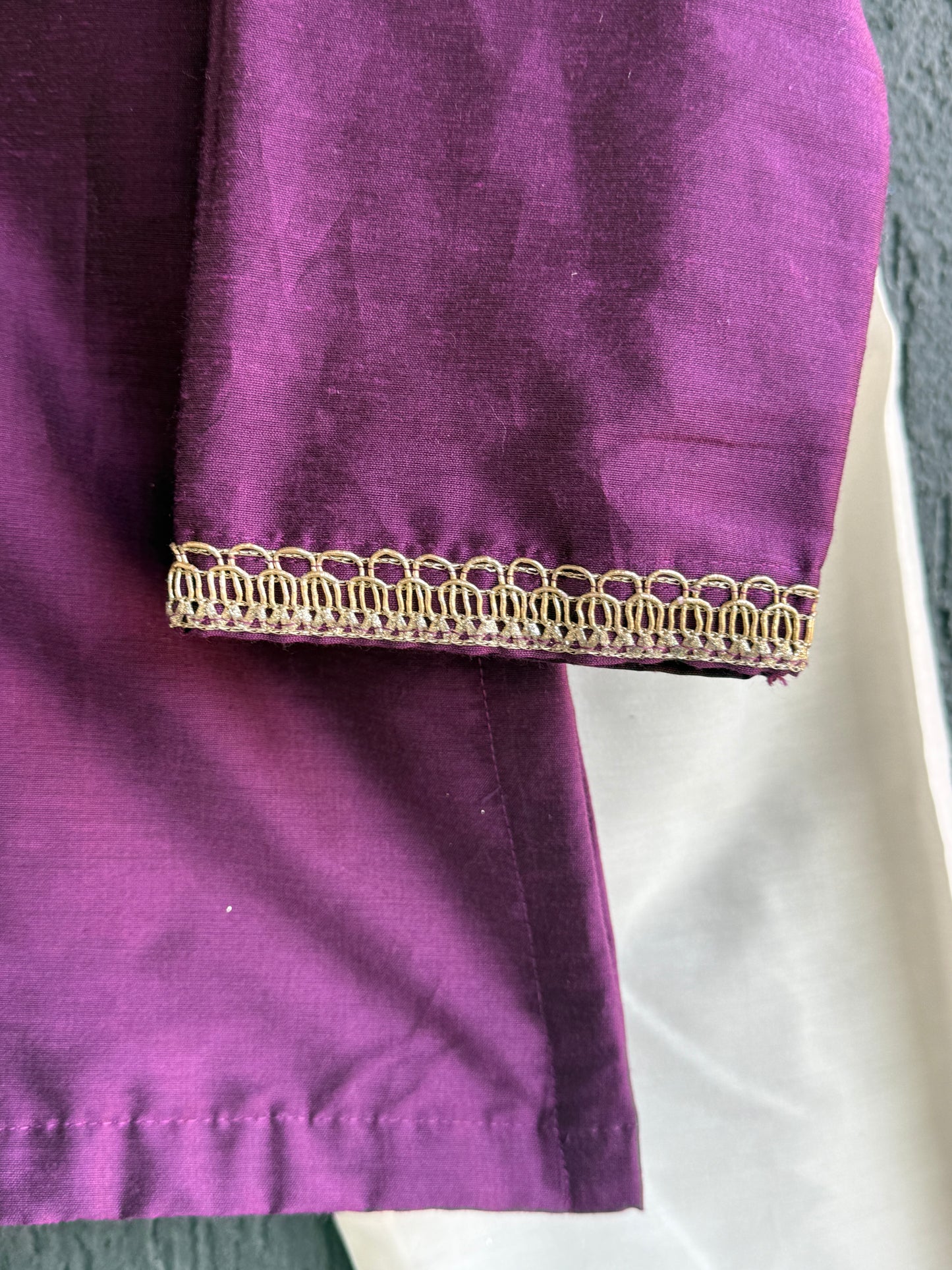 Purple Kurta with Attached Jacket (MAMU KI SHAADI)
