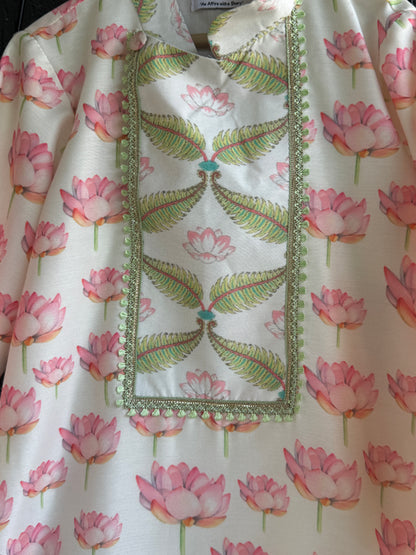 Lotus Printed Kurta with bottoms