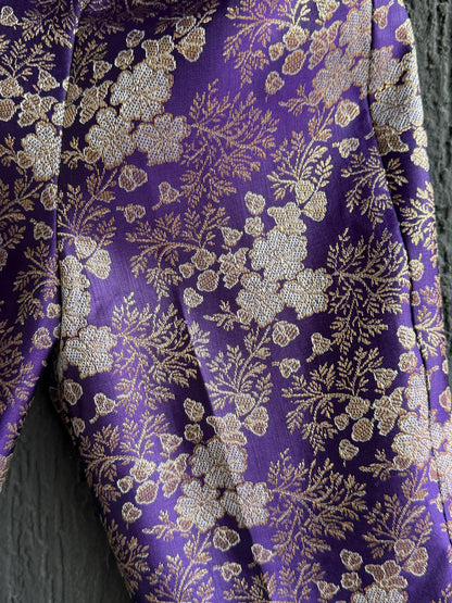 Lilac Brocade Kurta with Brocade Pant set