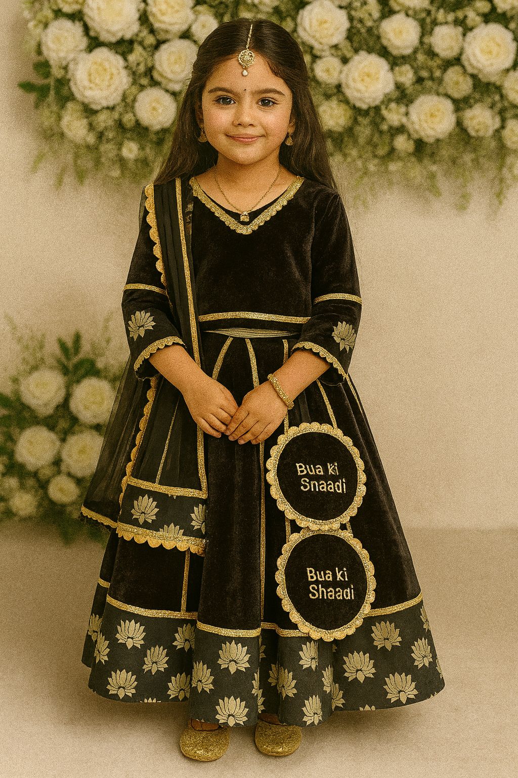Black Velvet Lehnga (Bua Ki Shaadi )
