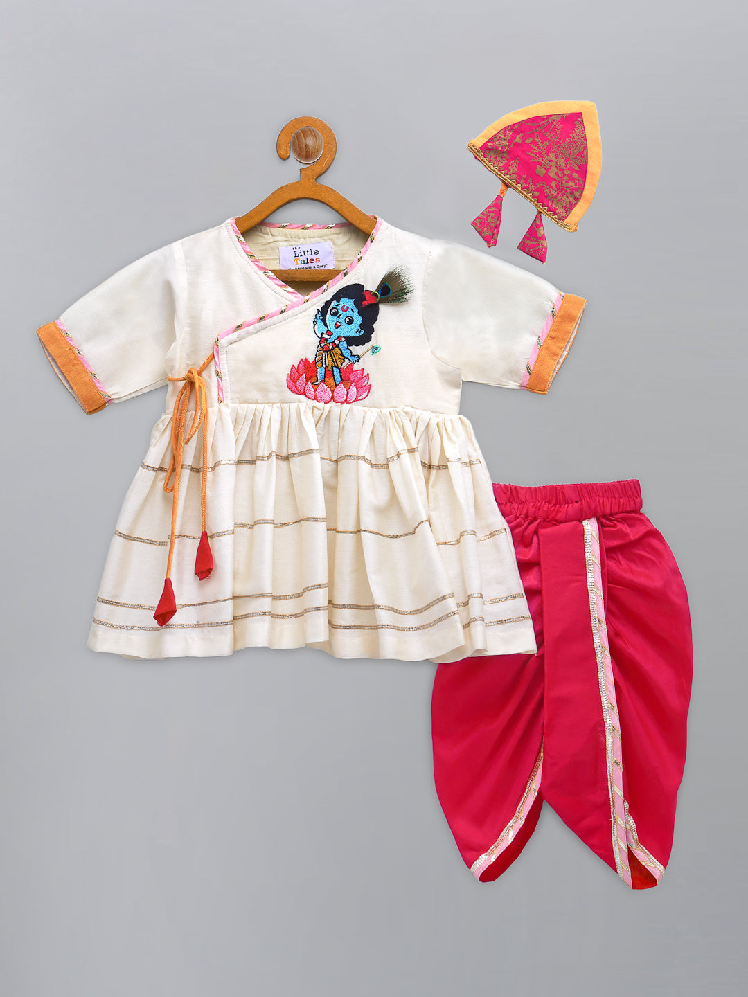 Krishna embroidered Kurta Dhoti