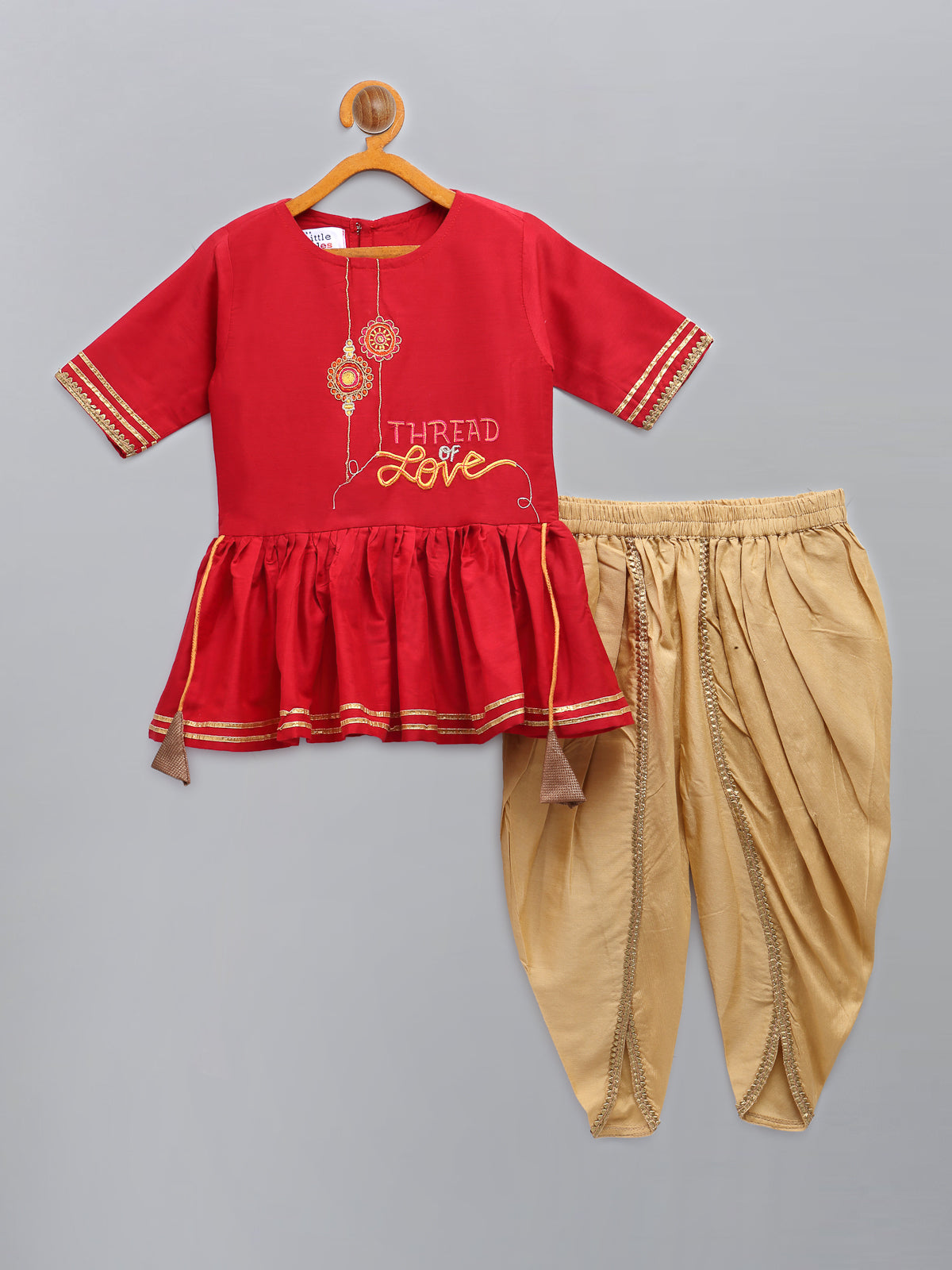Thread of Love peplum kurta with Dhoti set