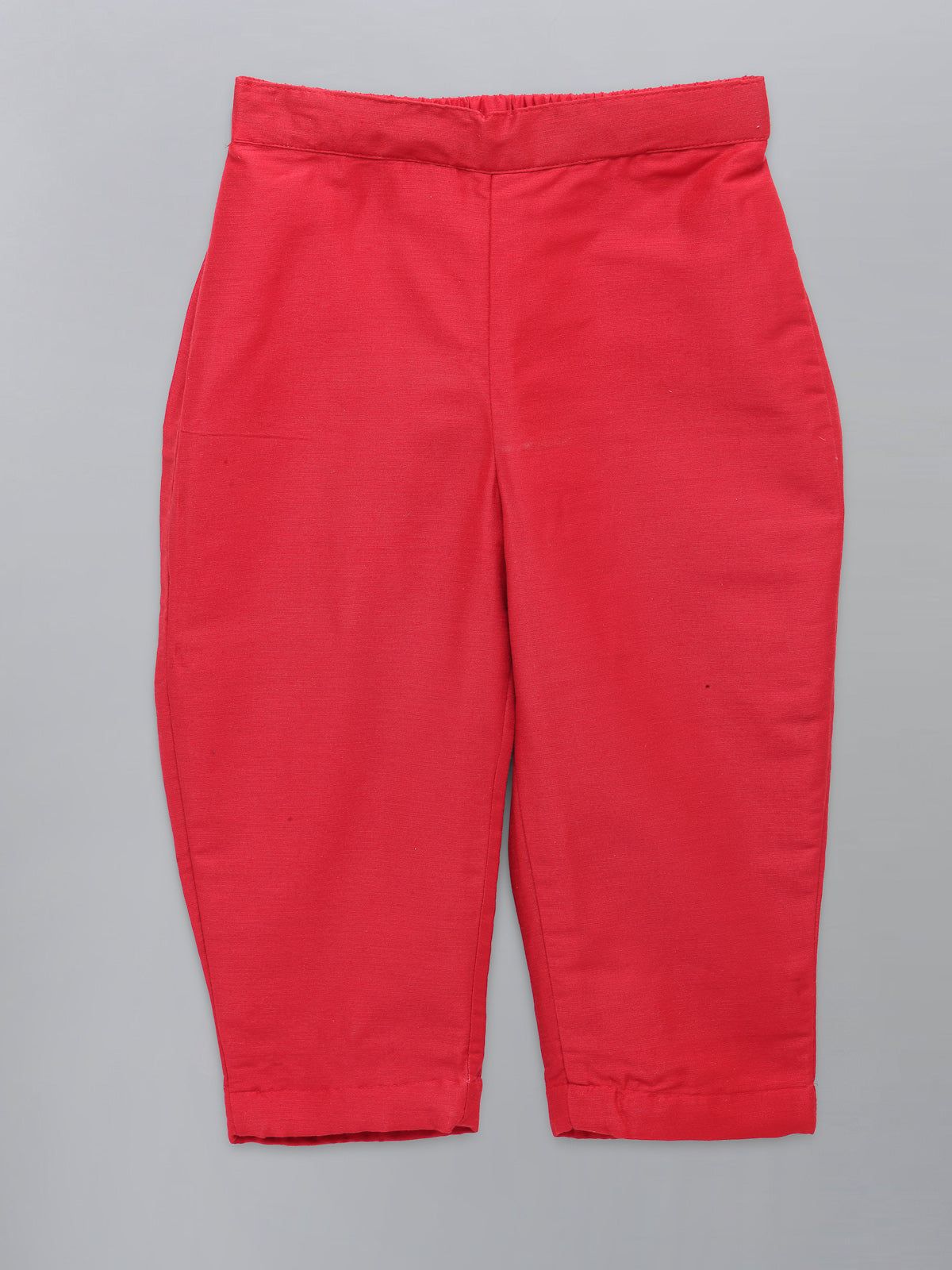 Red Embroidered silk Bandhgala set