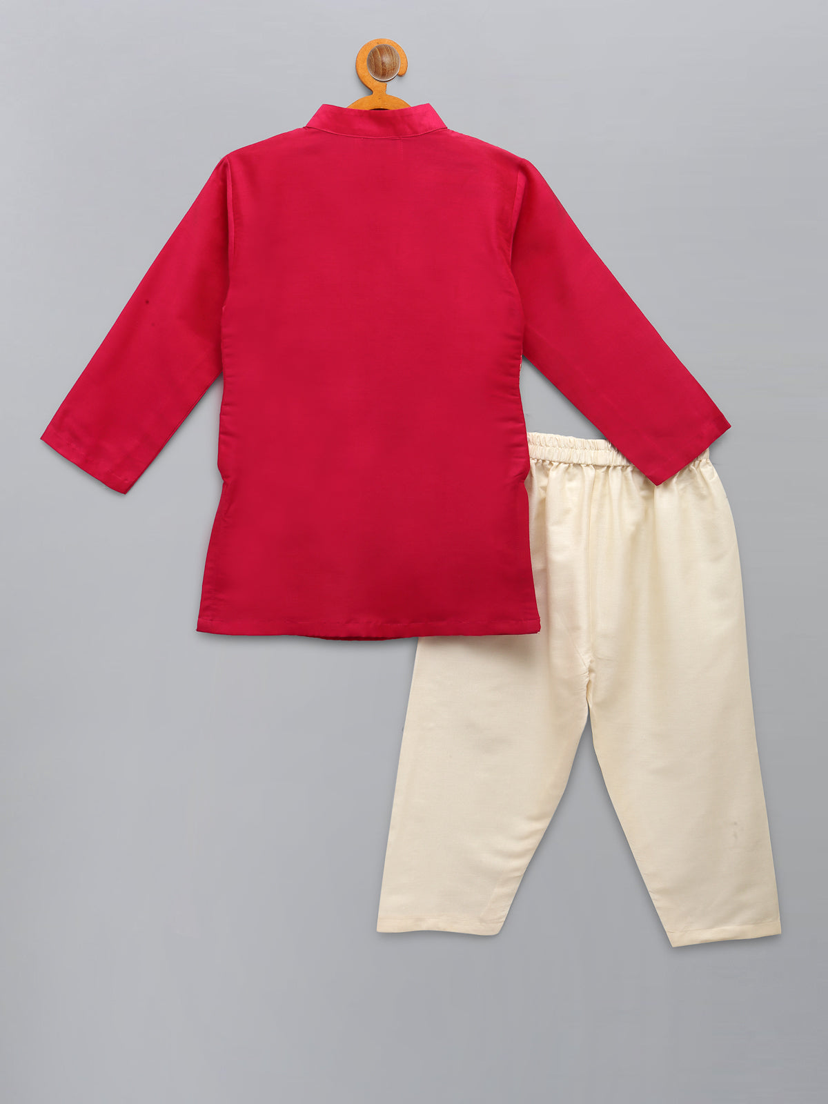 Fuschia Pink  kurta with Attached Jacket and Pyjama